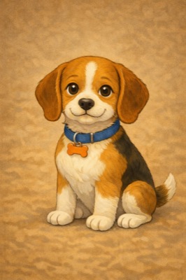 Cooper, the Mission Control team beagle